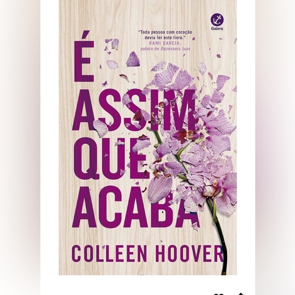 It Ends with Us by Colleen Hoover, Portuguese translation, E Assim Que Acaba